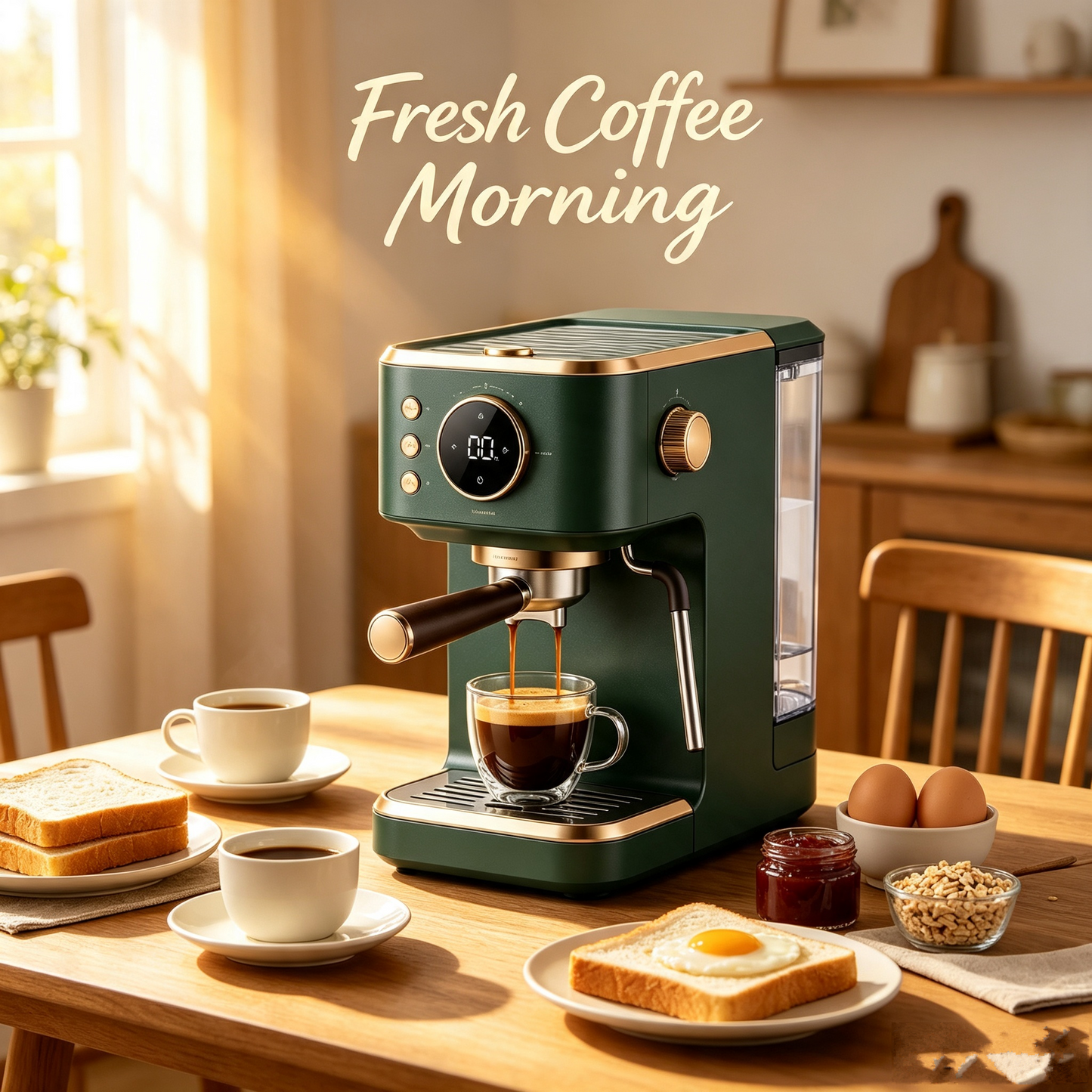 ☕Intelligent Domestic Coffee Machine | Detachable Brew Unit for Simple Cleaning | Low Noise & Energy Efficient, Supports Fresh Grind & Brew | Ideal for Home and Office Use, Perfect for Coffee Beginners